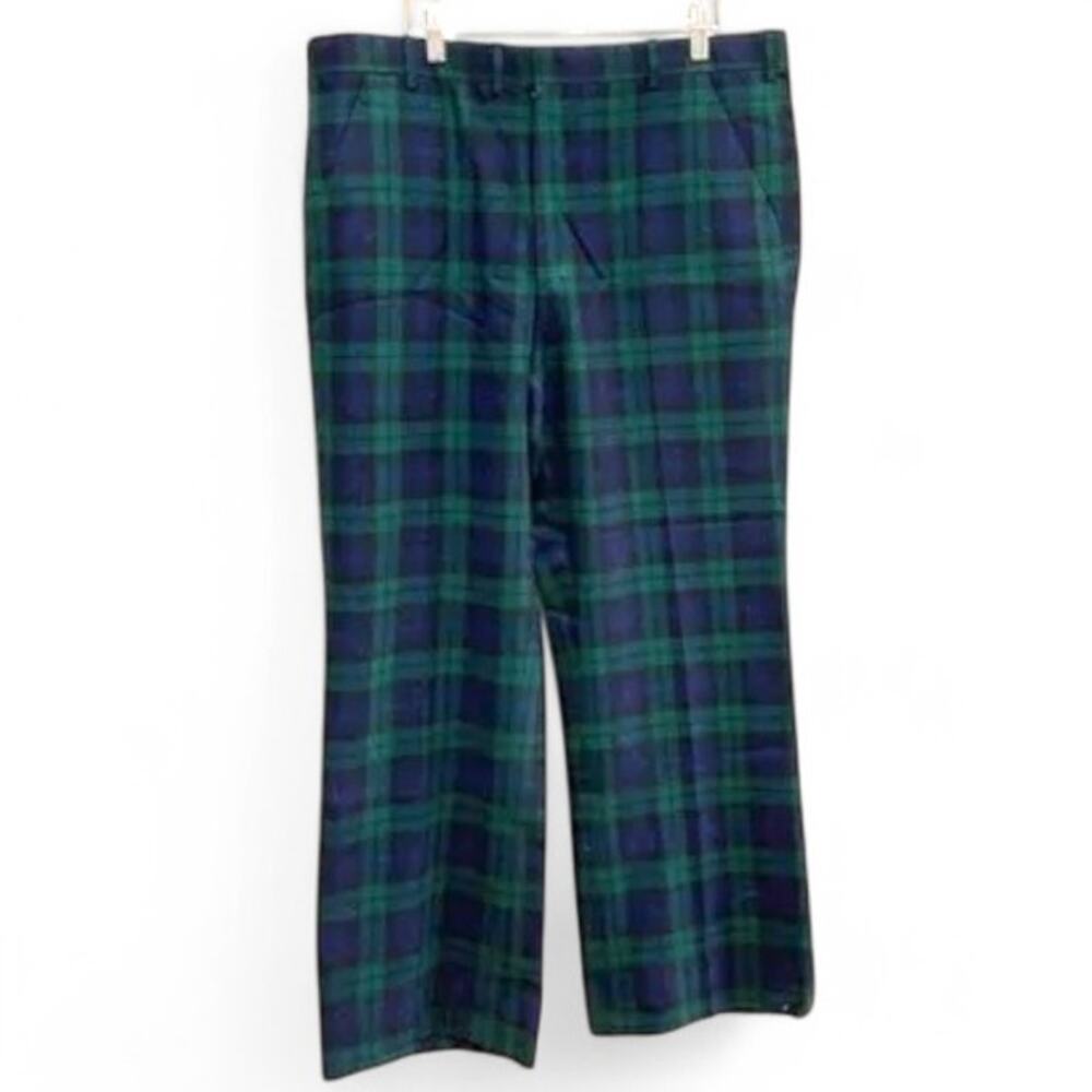Hickey Freeman X Maus Hoffman 36 Plaid Cropped Plaid Golf Holiday Pants Women's